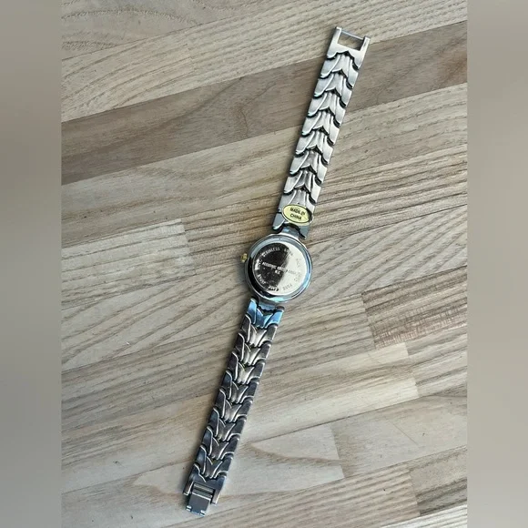 Overload Ladies Watch Two Tone Stainless Weave Bracelet White Dial - Picture 7 of 9